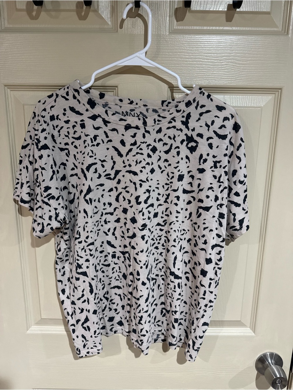 Marc New York Cream Tee with Black Spot Print